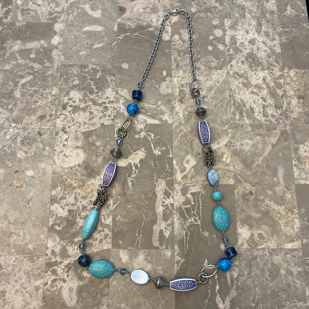 Premier - Blue & Purple Beaded Necklace, Cira 2010